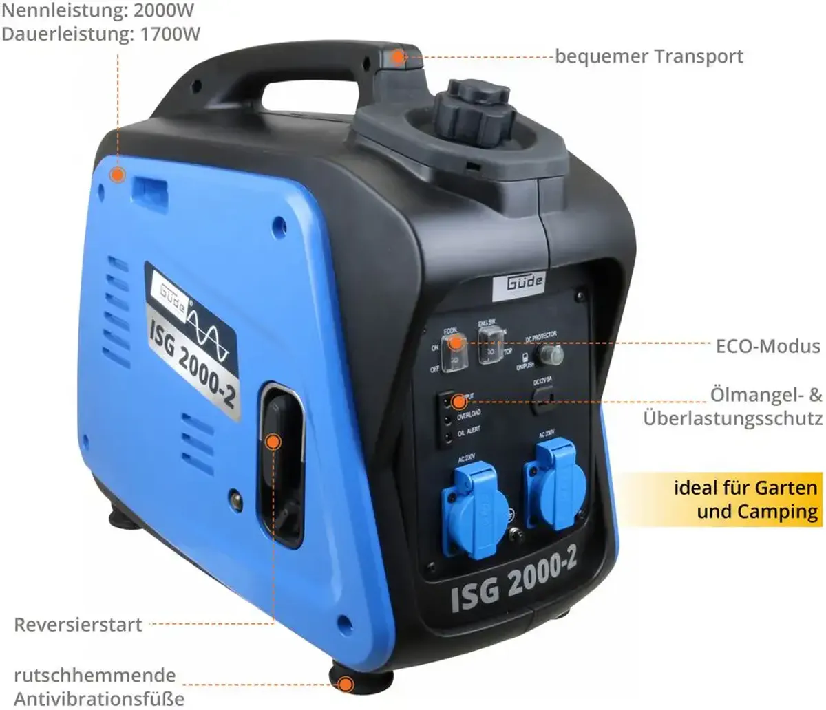 Güde ISG 2000i Inverter Strømaggregat Testvinner!