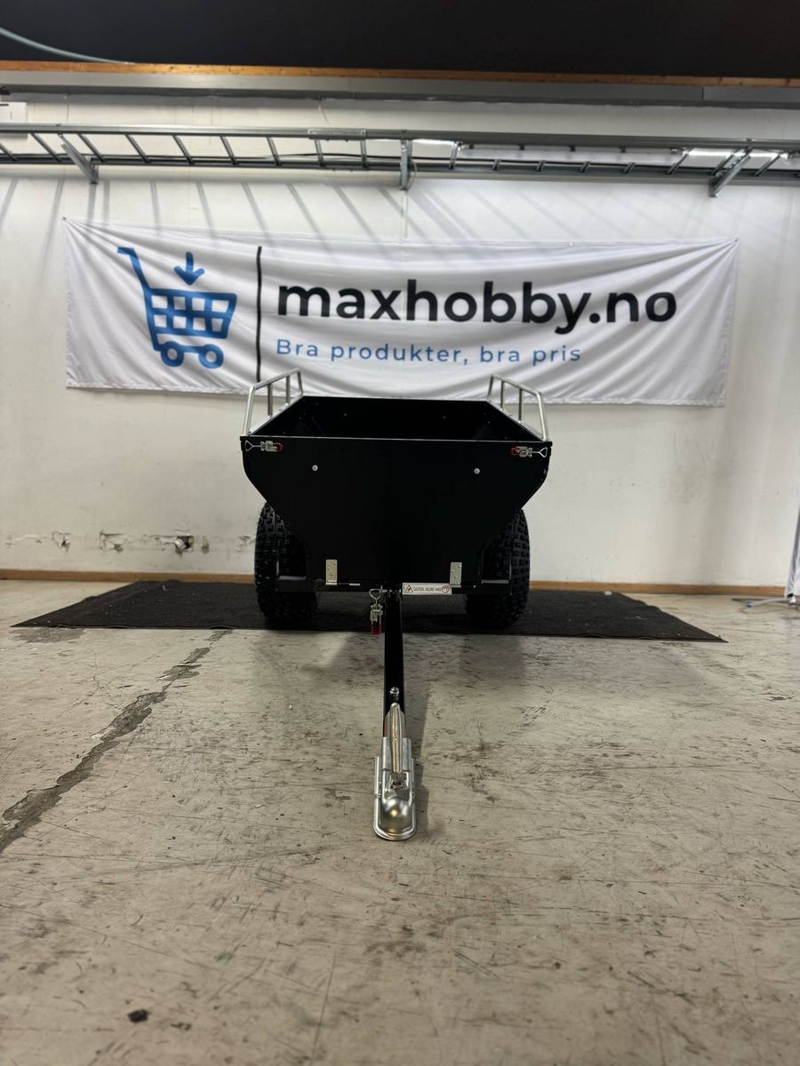 PRO 800KG ATV Henger M/vridbar kulekobling, tipp og høyere sider
