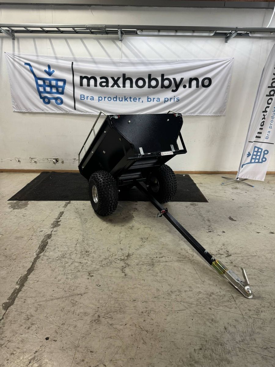 PRO 800KG ATV Henger M/vridbar kulekobling, tipp og høyere sider
