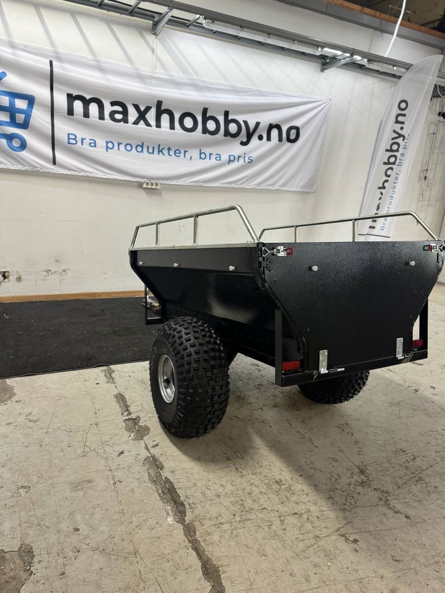 PRO 800KG ATV Henger M/vridbar kulekobling, tipp og høyere sider